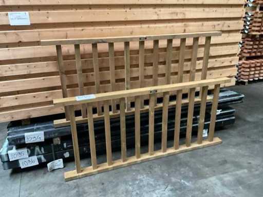 Recinzione di patio in abete impregnata - 180x80 cm (2x)