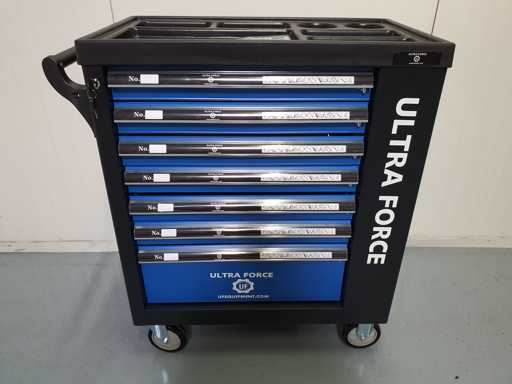 Ultra Force Equipment - Tool trolley 7 drawers, 260 pcs tool