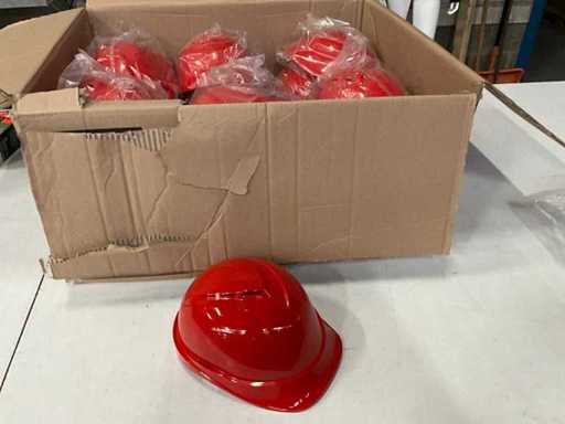 MSA adjustable Safety Helmet red (18x)