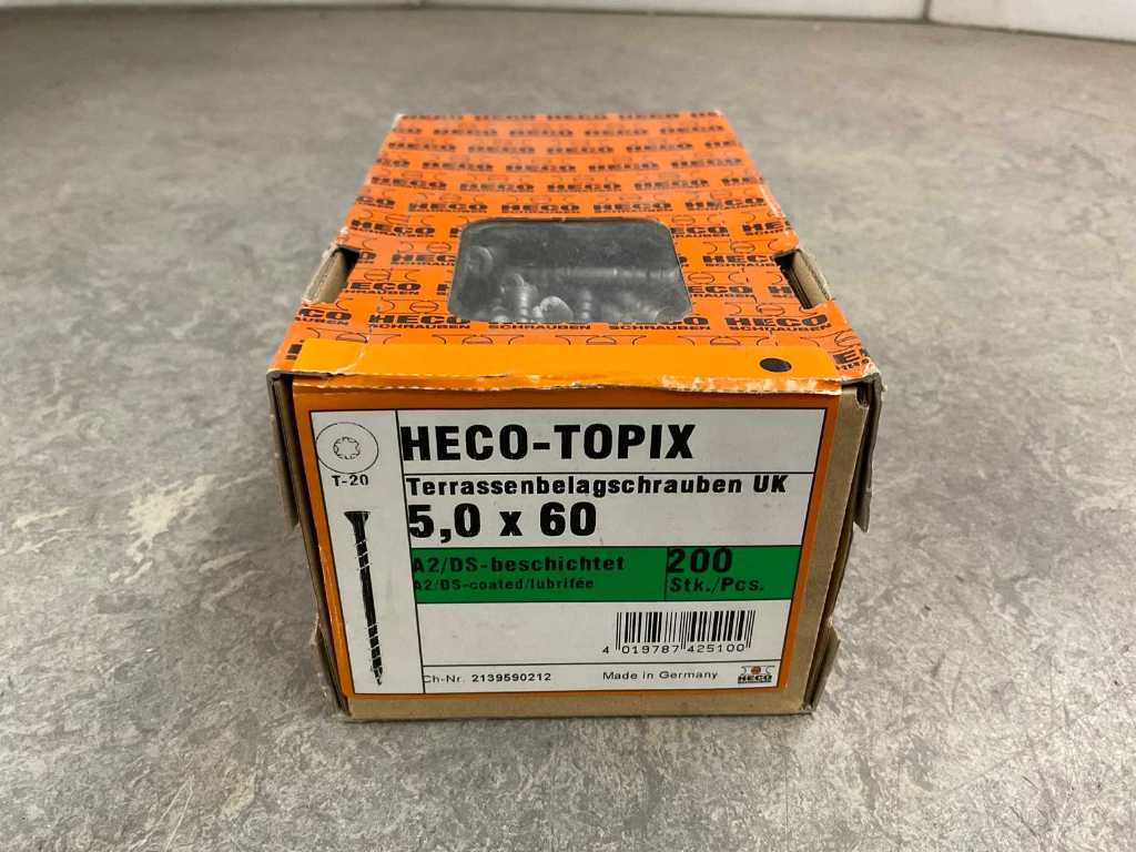 Heco - Topix - Cap de frezare Torx - Surub pentru terase 5x60 mm (10x)
