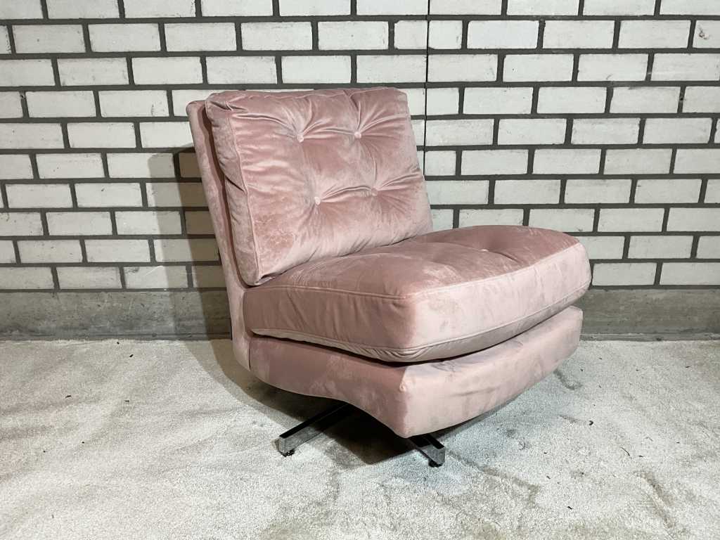 Richmond Swinger Sessel aus rosa Samt