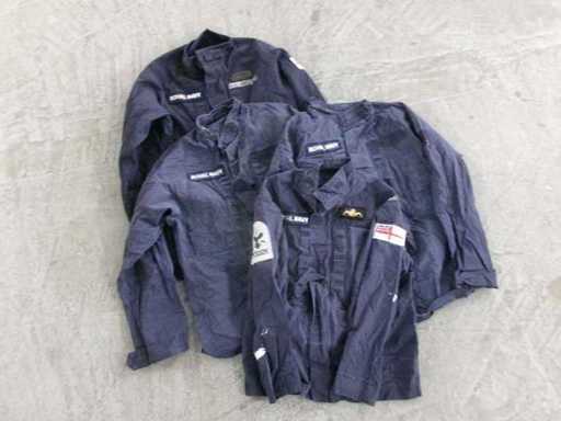 Work Blouse Navy Flame Retardant, Zipper Defective (R18) (33x)