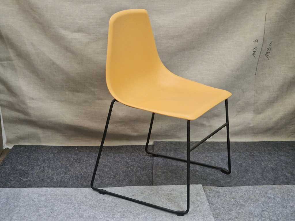 PR Interiors - MARA Yellow PP - Chaise de salle à manger (4x)