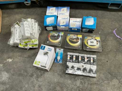 Partij verlichting en verdeeldozen