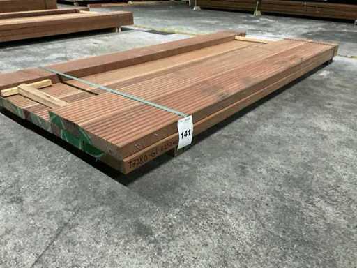 Azobe vlonderplanken 45x190 mm (8x)
