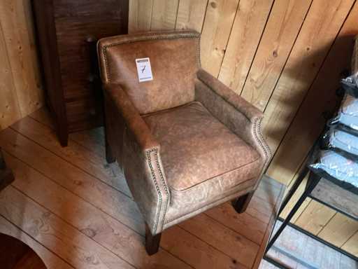Bruinlederen fauteuil