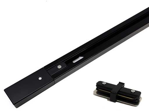 2 meter Rail 1 fase 2 draden met doorverbinder(2x)