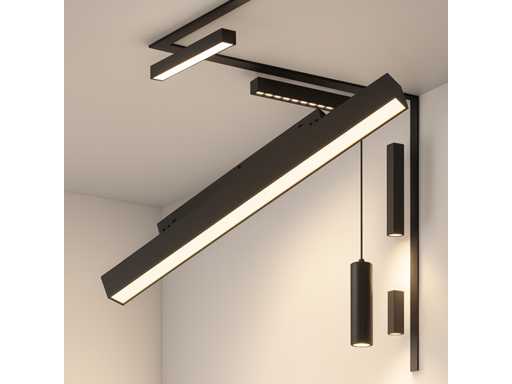  Spot LED linéaire sur rail magnétique 48V - 20W - Mora (x4)