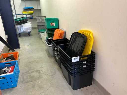 Bacs de rangement et chariot à plateforme