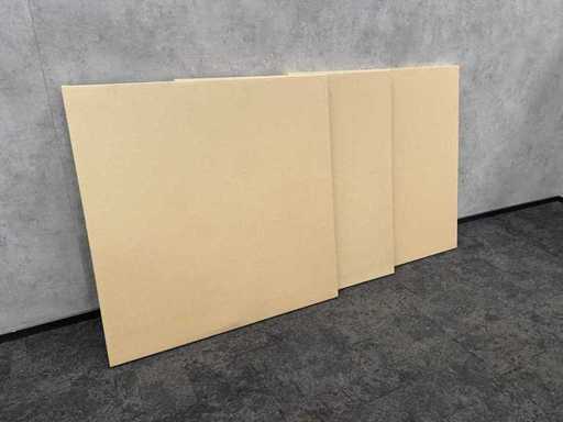 3x acoustic wall panel beige 125x125