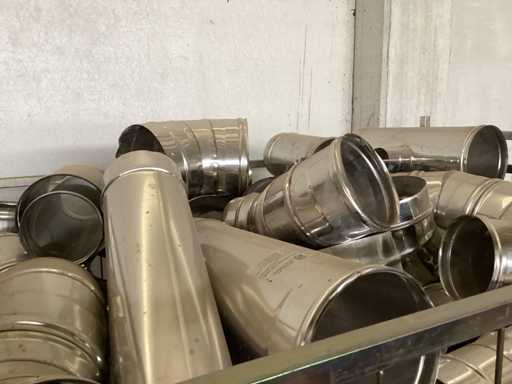 Stainless steel fittings in metal basket