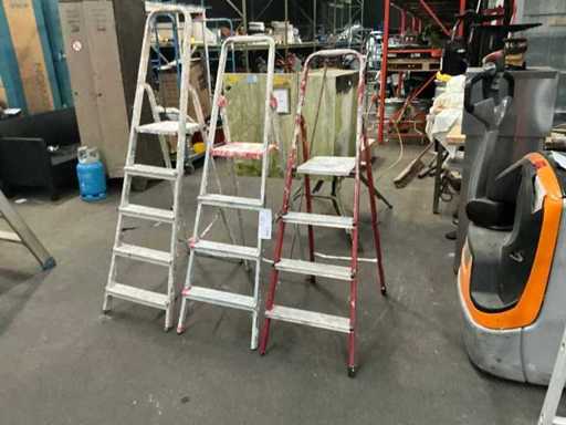 Various stepladders (3x)