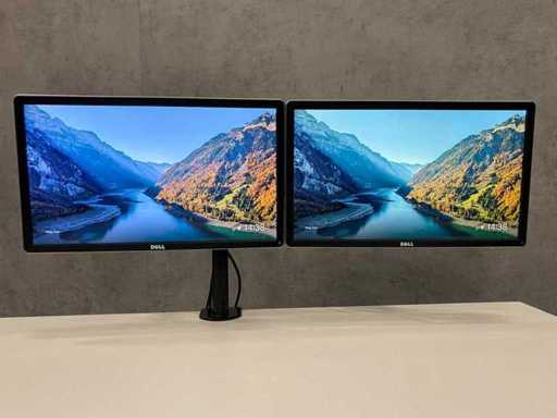 Dell P2214 - 22" Dual Monitor Arm Monitors - DP, DVI, VGA, USB