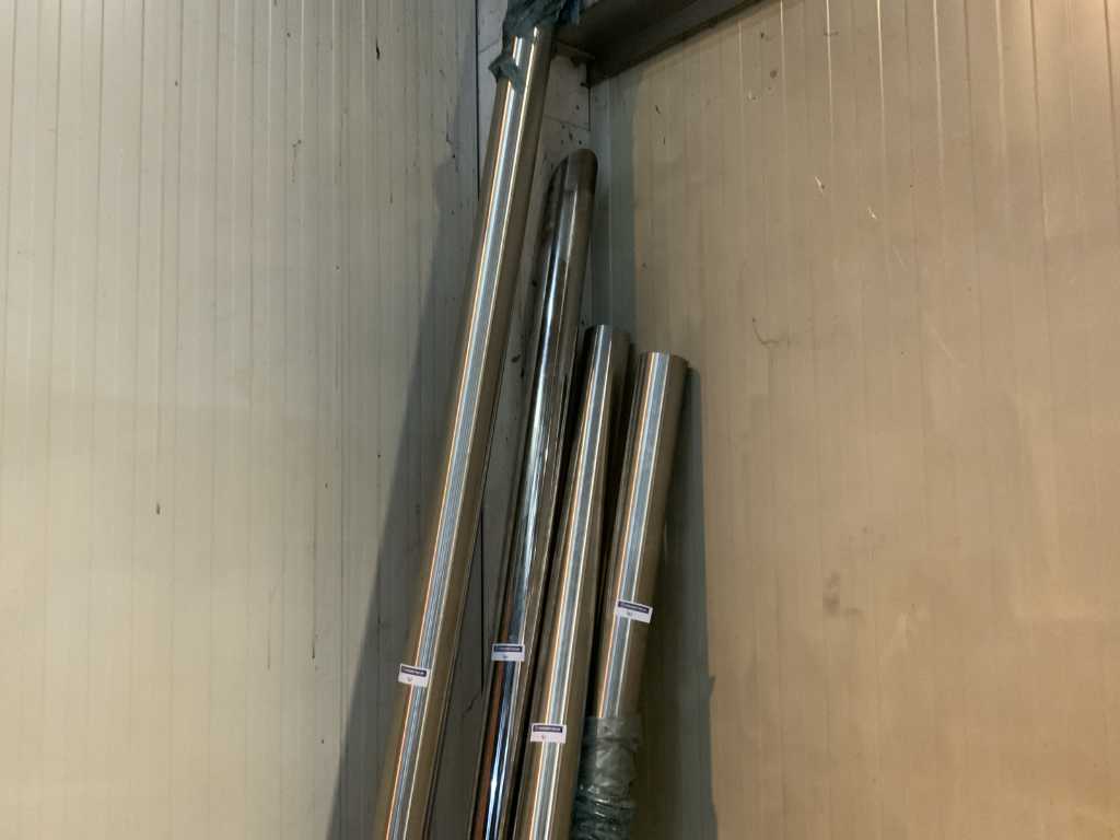 Stainless steel pipes (4x)