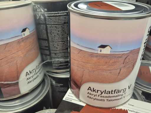Midun Opaque Lacquer Matte Waterborne Svedese Rosso 1L (50x)