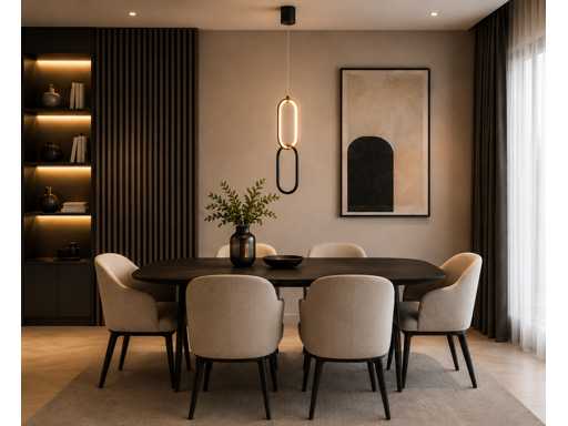 LED Pendant Light 12W – 4000K Neutral White - Black – IP20 – SANTANA