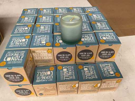 Fair Trade 100% Plantaardige kaars ‘Sea Lemons’ van bak olie (46x)