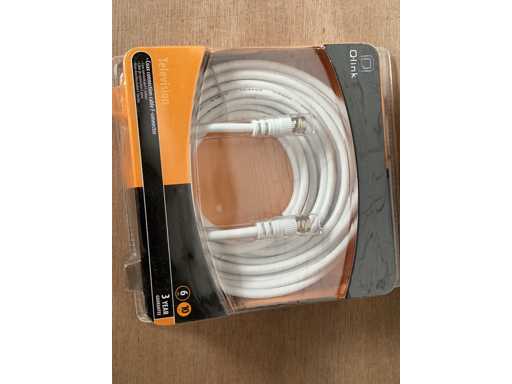 Q-link coax kabel F-connector 10 meter (8x)