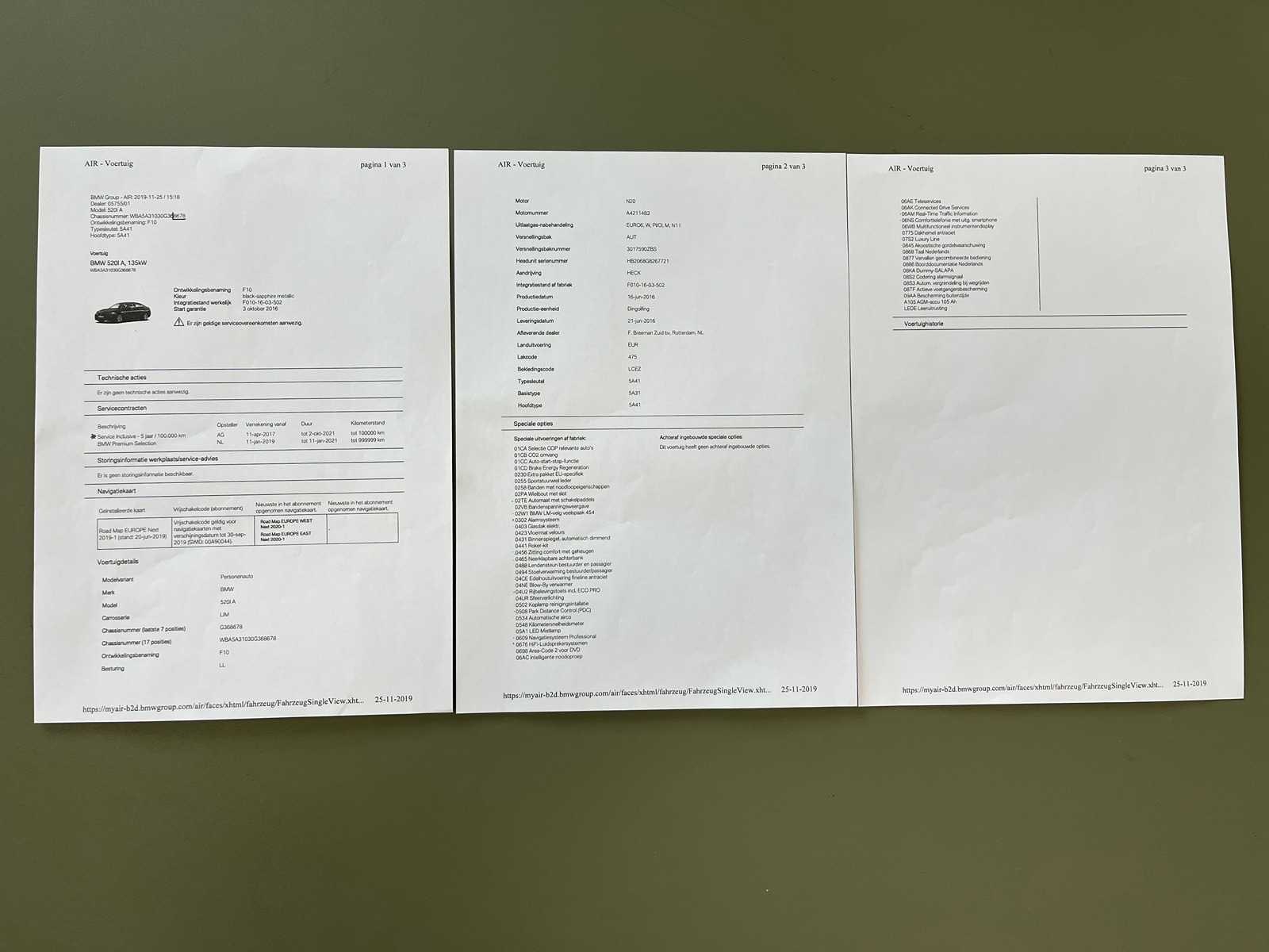 BMW 520i Luxury Edition 184pk 2016 (Origineel-NL) 5-serie F10, KK-611-L