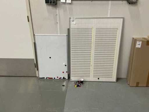 Tablă albă Legamaster și placă (2x)