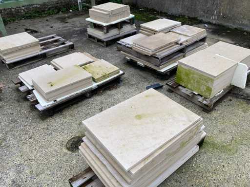 8 palette di pietra bianca borgogna