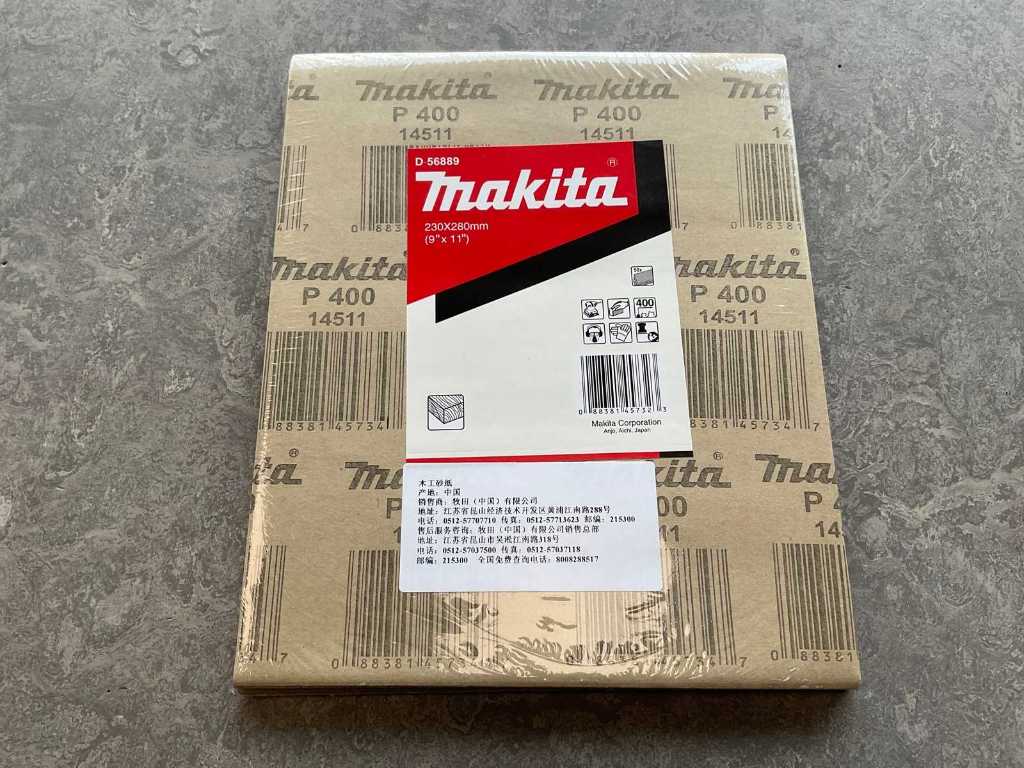 Makita - D-56889 - paquet de 50 feuilles de papier abrasif (20x)