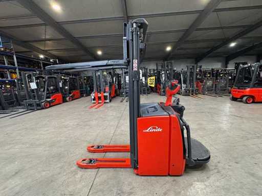 2022 Linde L14API 1,400kg Triplex 471cm schaal Eerste Lift Pallettruck Stacker Ant 2,199 uur