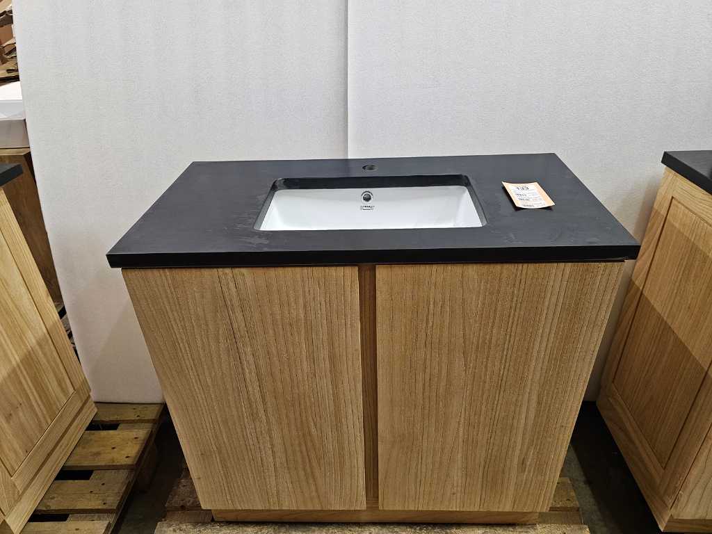 Teak-Line Bathroom Furniture Singapore 95cm with 2 Doors