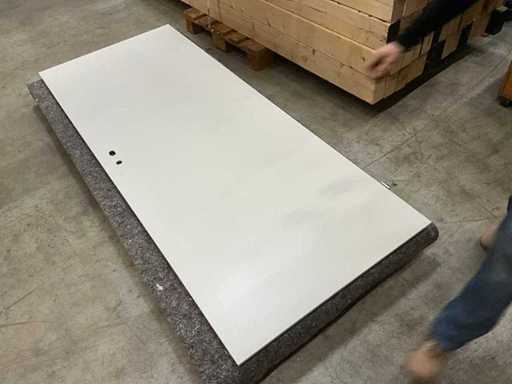 Nuevo e original. Puerta y marco de caja Jelt-Wen blancos 2,17 m x 0,965 m de ancho Completo con montaje DIN izquierdo