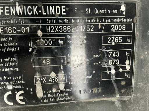 2009 Linde E16C Gabelstapler mit 2020er Batterie