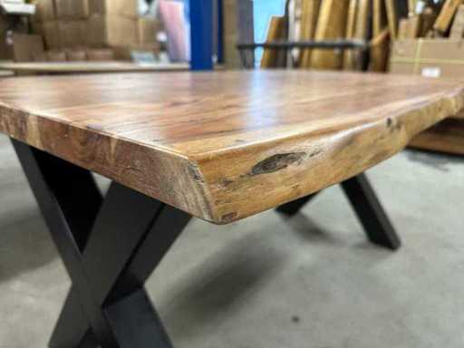 DiningTable 160X100 LIFE EDGE 4.5CM DIK BLAD MET U-POOT