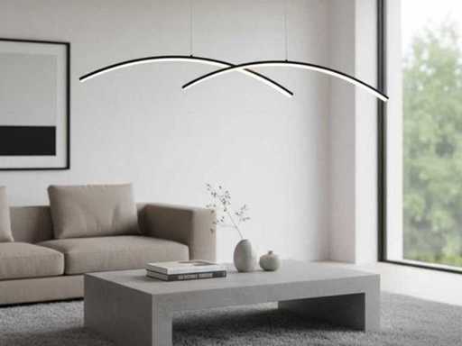 Lampe suspendue 2 x LED Bo design noir