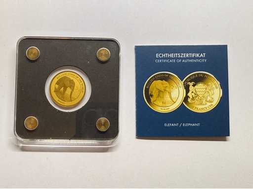 1/500 OZ 999 Fine Gold Springbok Chad