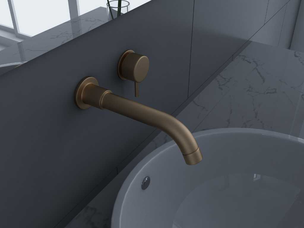 Concealed mixer tap - copper