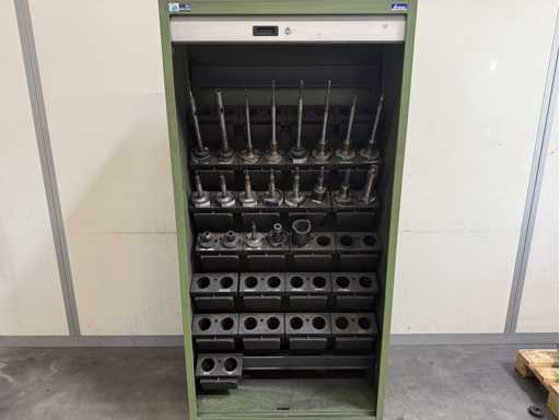   21 pcs SK50 tool holders with tools
