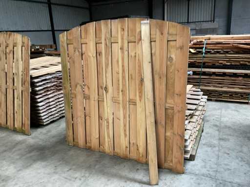 Impregnated spruce garden screen bar 180x180 cm (12x)