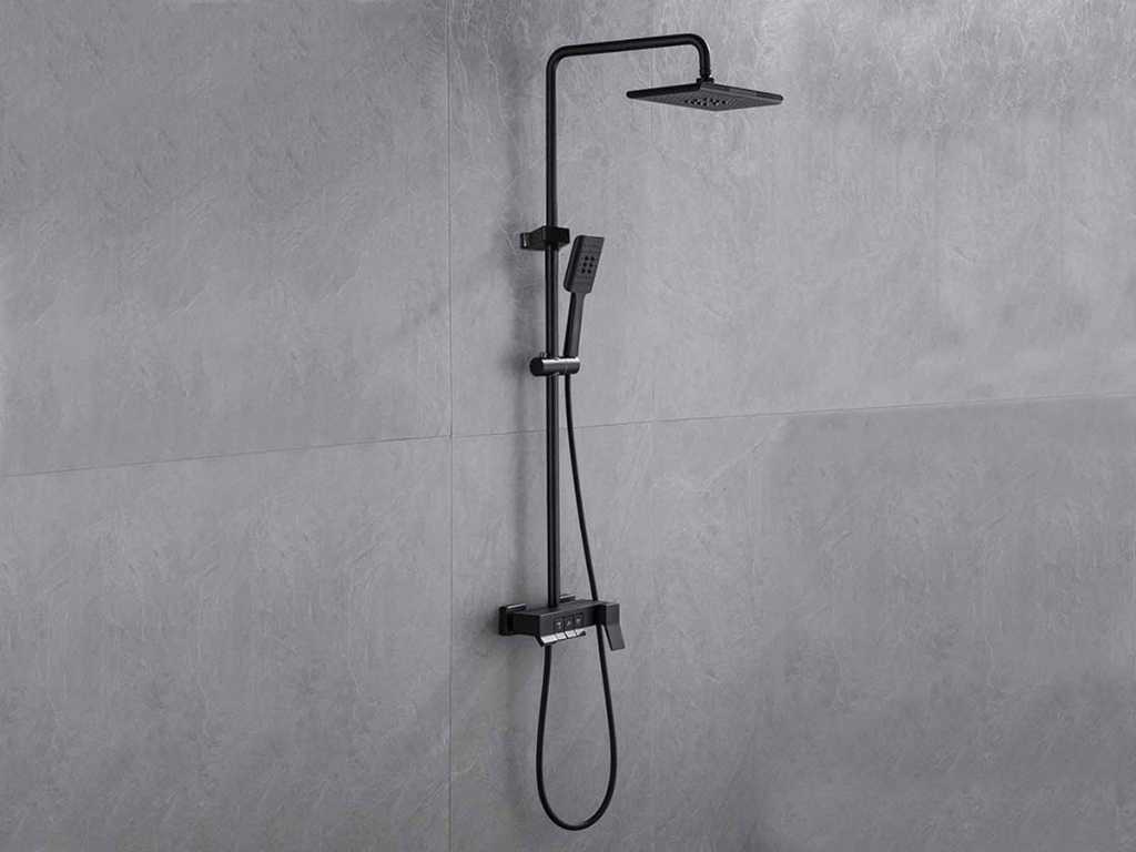 Set de douche apparent 202032B-1 noir mat NOUVEAU