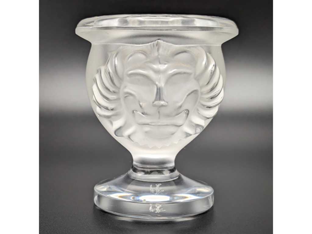 Lalique - Crystal Lion's Head Lighter Holder