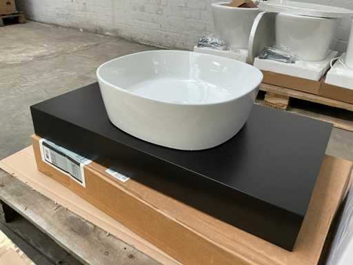 Górna deska umywalki z umywalk? (80 cm)