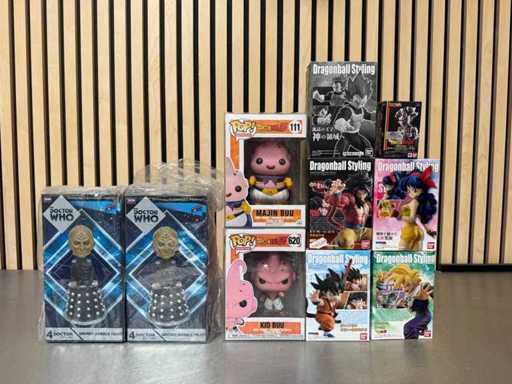 Bandai / Banpresto / Funko Pop ! / BBC - Figurines de la collection Dragon Ball Z & Doctor Who (10 fois)