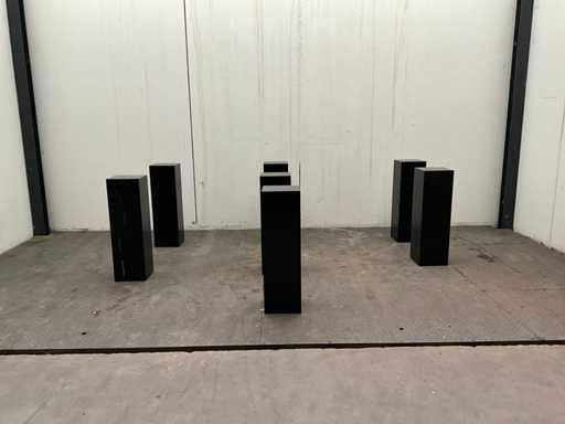 Black lacquered pedestal/Column/Pillar (7x)