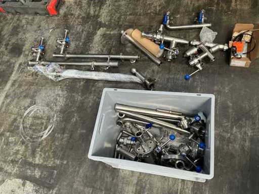 Brewery piping, taps and accessories