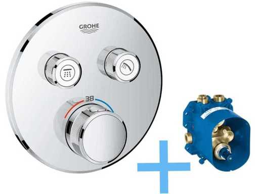 Thermostat intégré Grohe SmartControl 35500000 et 29119AL0 avec pièce intégrée