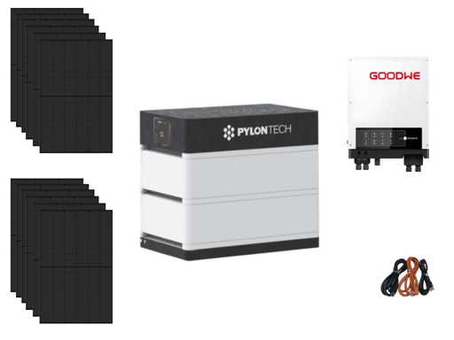 Jinko Solar – Set aus 12 Solarpanels (440 wp) mit Hybridwechselrichter und 7,1-kWh-Batterie