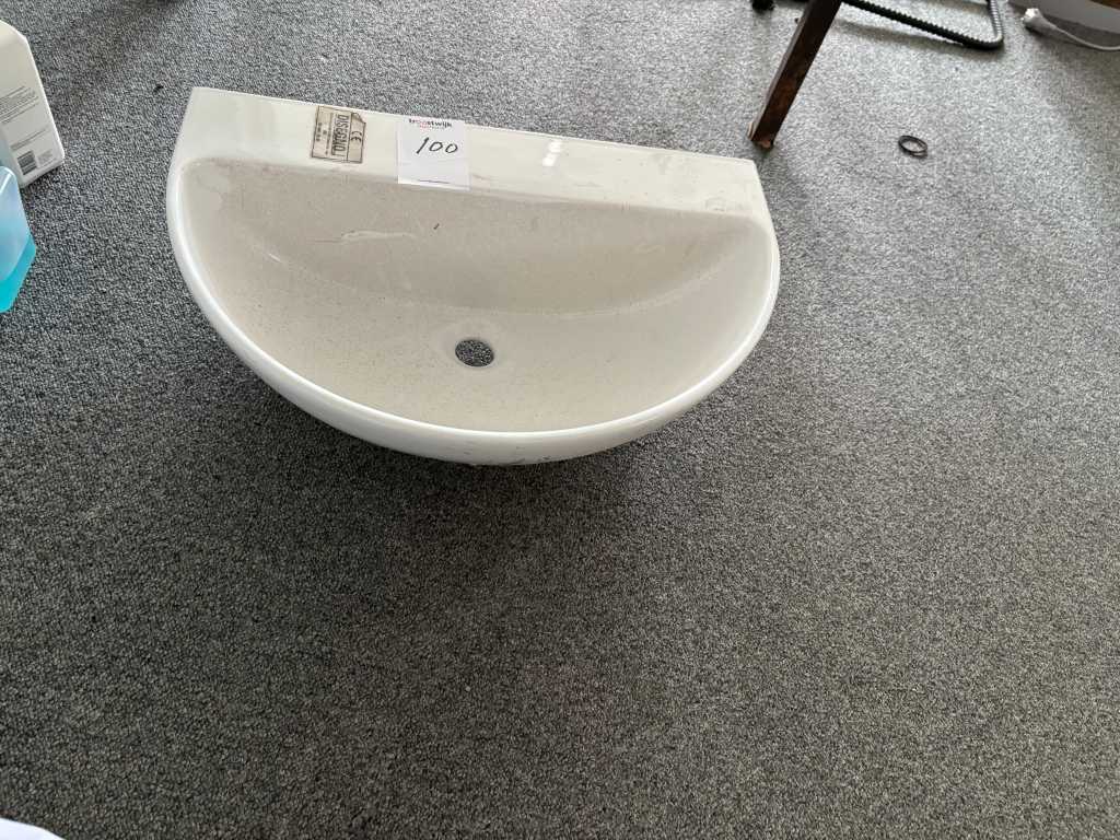 Washbasin semi-circular