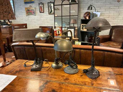 Vintage bureaulamp (4x)