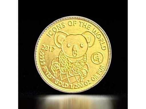 1/200 oz Goldmünze Koala 2017 Ruanda 10 FRW Gold 9999 Icons of the World | GRATIS EU-VERSAND