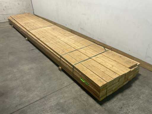 Vuren balk ruw - 570x12,5x5 cm (38x)