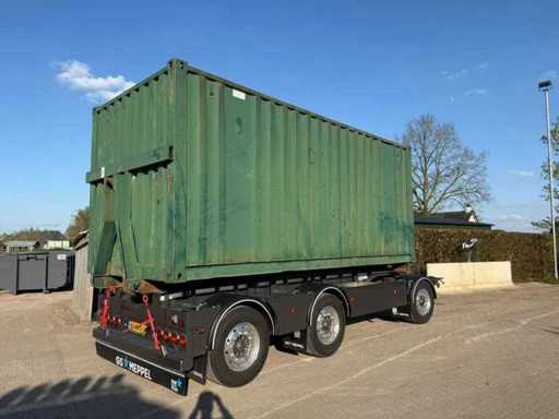 Hook lift and cable system storage container