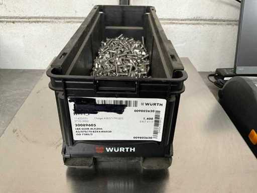 Würth 7,40 kg AHU-Schraube mit Flansch M6x20 im stapelbaren Behälter